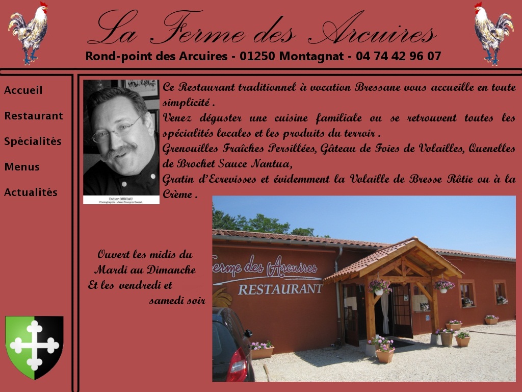 Restaurant la ferme des arcuires - 01 250 Montagnat - 04 74 42 96 07